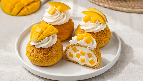 Mango Mochi Bun Recipe